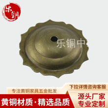 中式复古莲花门环 行运莲花明清家具铜配件仿古大门拉手把手批发