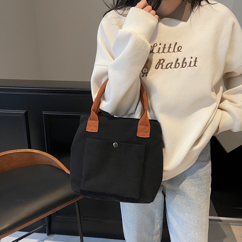 Bolsa de lona para mujeres invierno 2024 bolso de hombro bolso de mano de gran capacidad bolso japonés bolso de mujer bolso de ocio