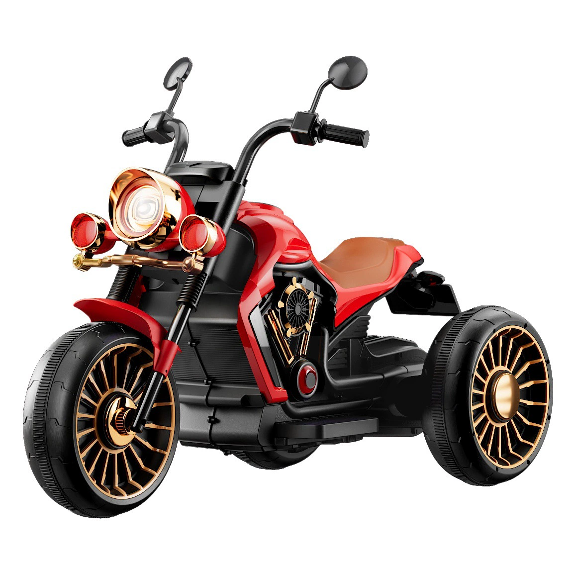 Детский электромобиль трехколесный мотоцикл для раннего развития с дистанционным управлением, перезаряжаемый детский игрушечный автомобиль для мальчиков и девочек