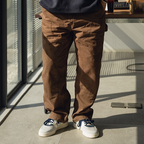 TRS Men's Clothing | 25SS Japanese Retro B01 Washed and Old Double-Knee Woodcutting Pants Loose Straight Pants Men