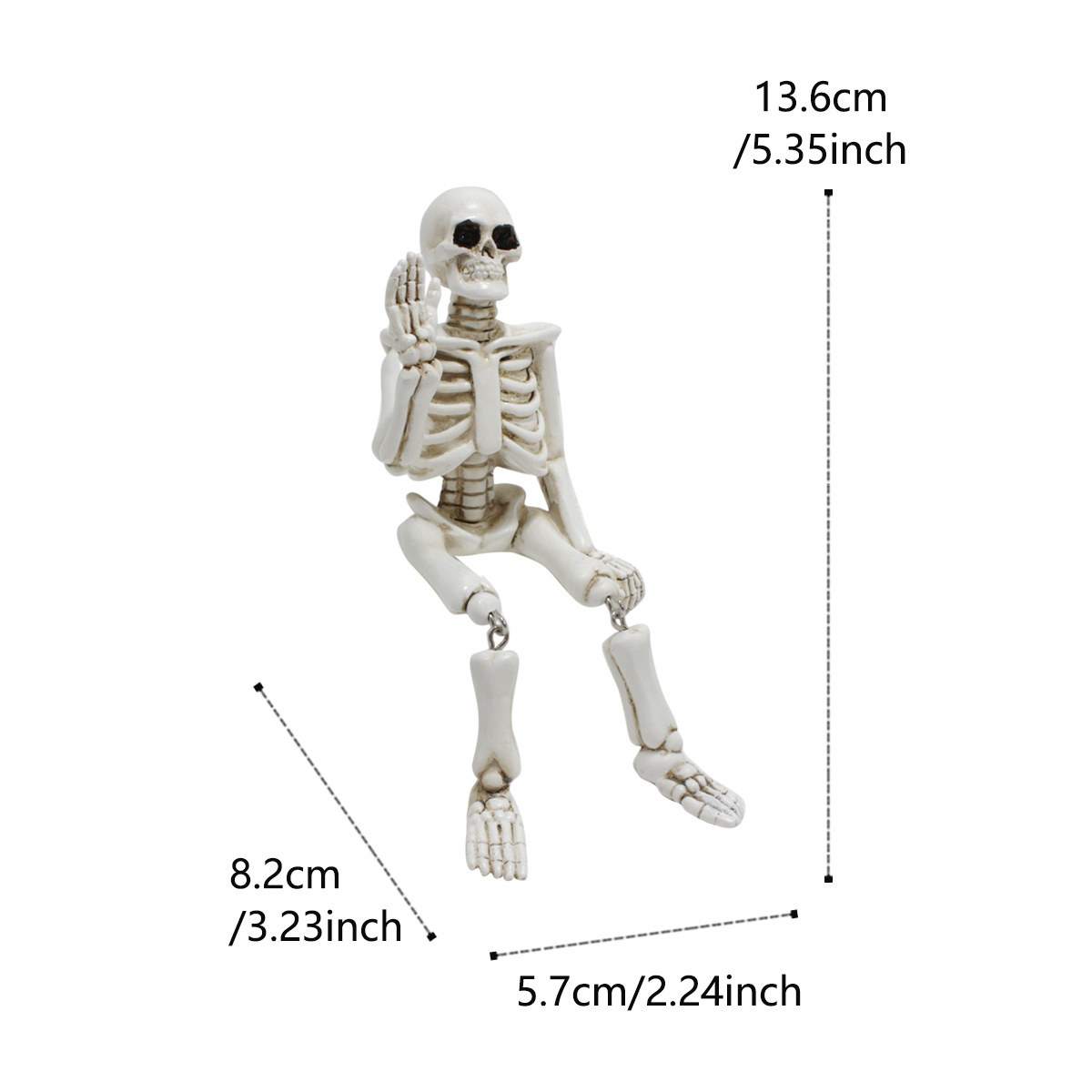 Halloween Decorations Waving Skull Ornaments Resin Crafts Ghost Festival Horror Atmosphere Landscape Props 