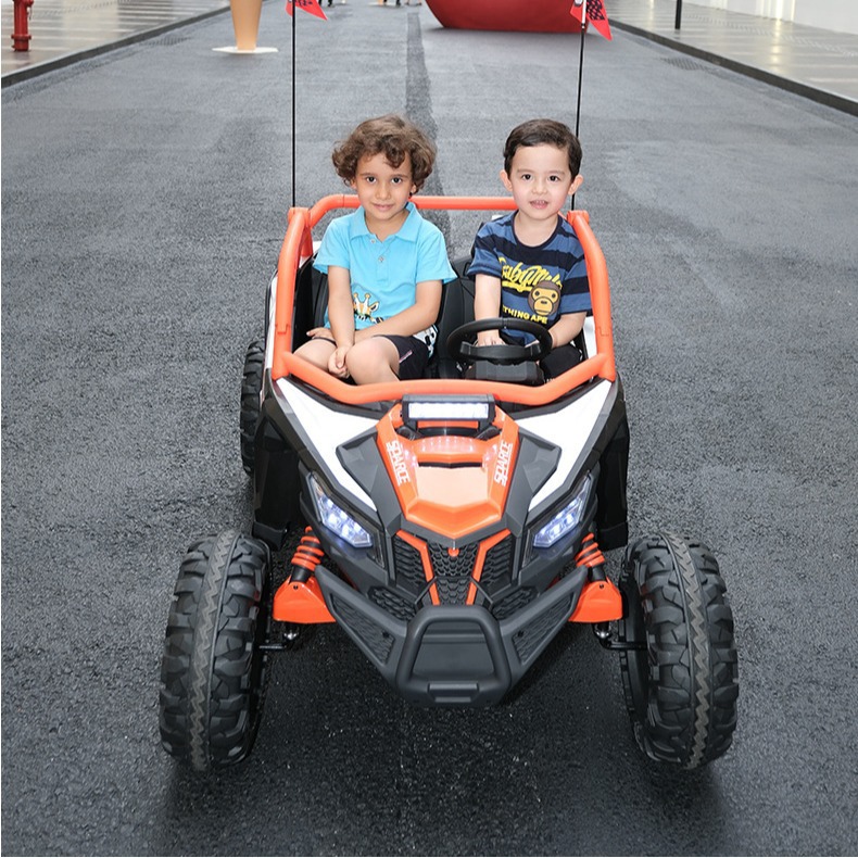 Bombardier todoterreno coche eléctrico para niños, coche de juguete para padres e hijos de cuatro ruedas, coche de control remoto para bebés de dos plazas para adultos