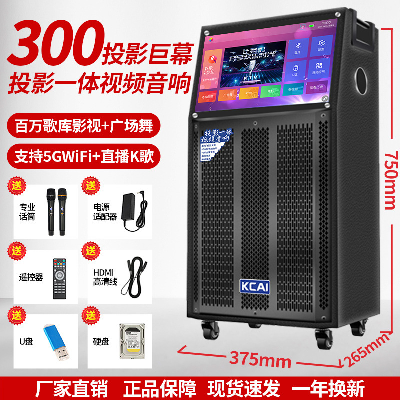 屋外家庭用プロジェクター大画面音響ホームシアター移動カラオケ点歌生放送k歌広場スピーカー|undefined