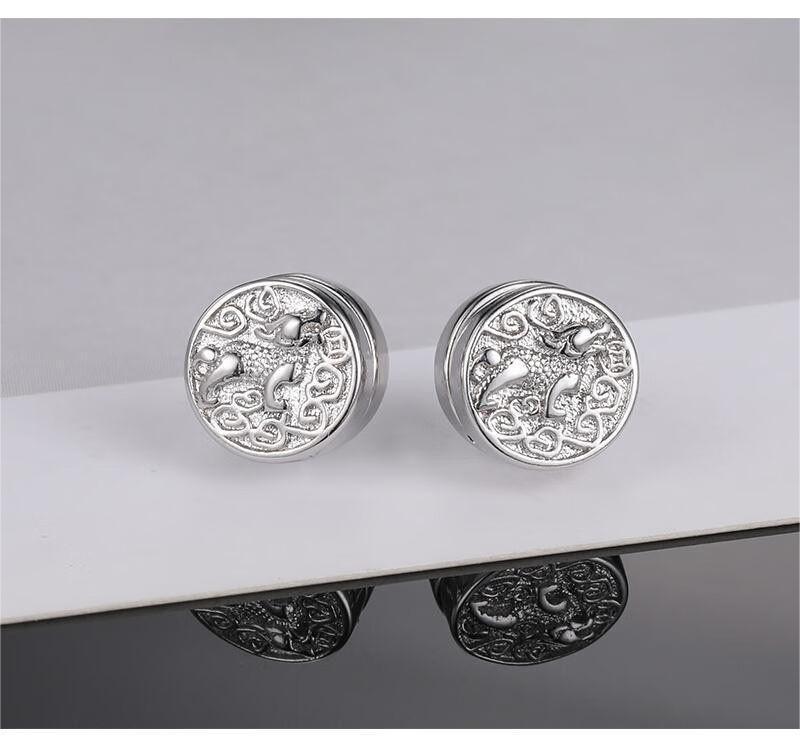 智贝详情图_8无需耳洞磁吸耳夹男潮民族风貔貅耳钉嘻哈高级感酷