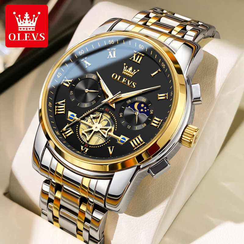 Oris Brand Watch Cross-Border Hot-Selling Multi-Functional Waterproof Quartz Watch Luminous Non-Mechanical Watch Men's Watch