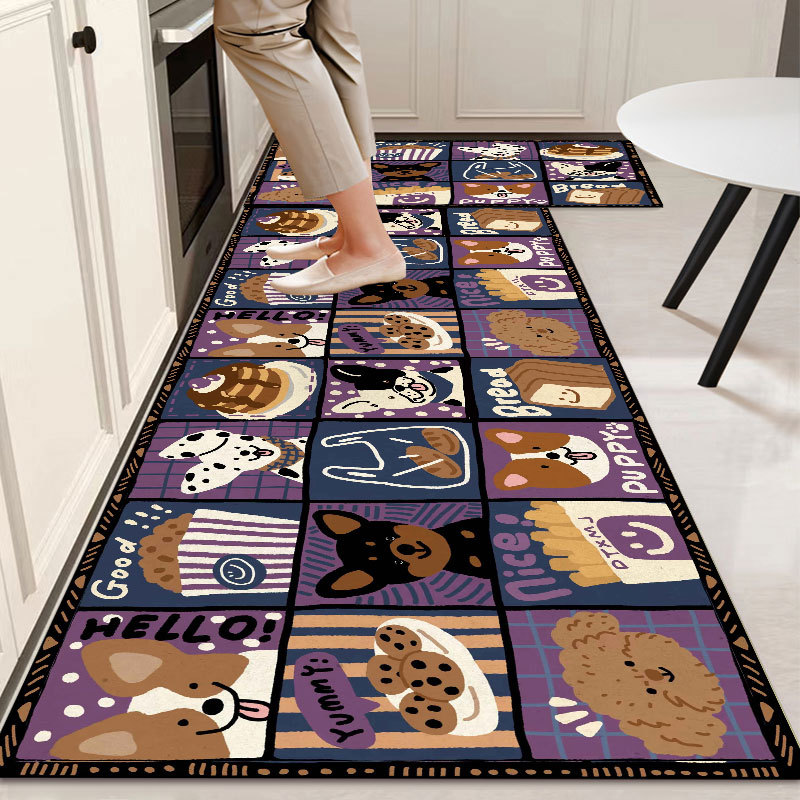 Alfombra de dibujos animados para las cuatro estaciones, lavable a máquina, alfombra de cocina, alfombra de baño, alfombra de entrada, alfombra resistente a las manchas, alfombra de entrada, alfombra para puerta, transfronteriza