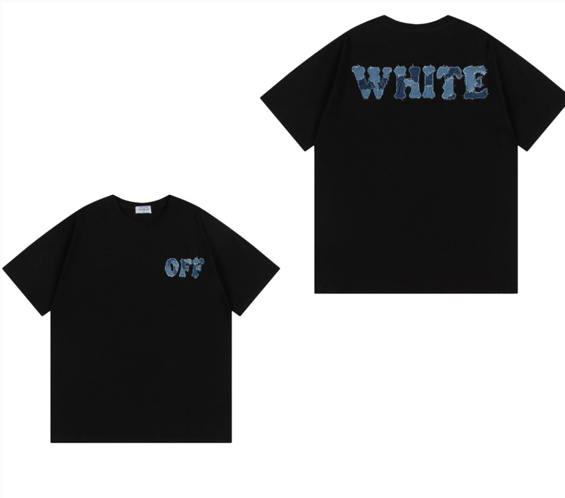 トレンディな漫画落書き油絵矢印半袖男性と女性ルーズカップル OFW 純綿半袖 Tシャツ夏 mk ゼブラ|undefined