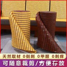 夏麻将凉席沙发垫汽车卧铺垫学生席幼儿席单人床竹粒席批发