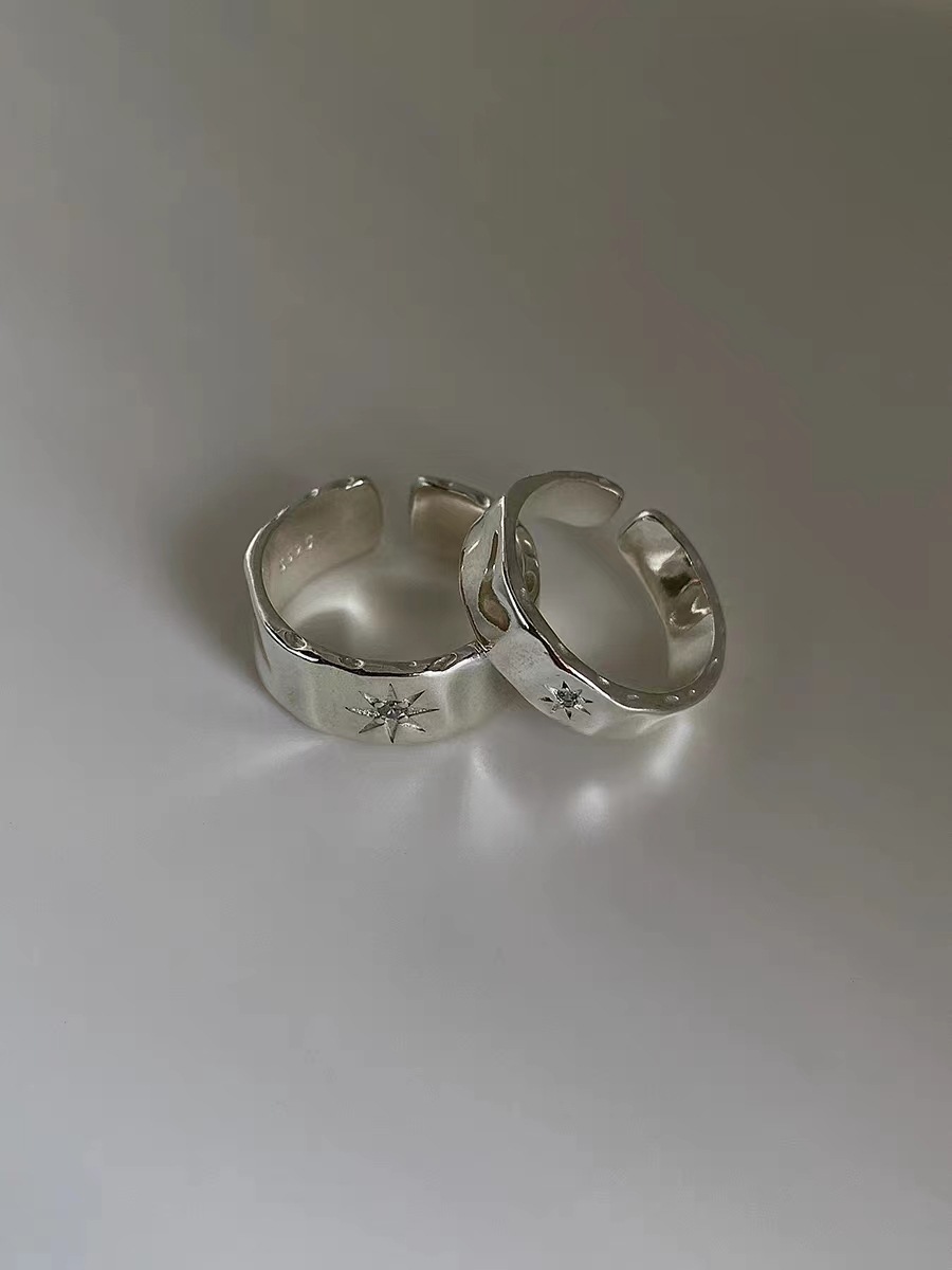 Unique Starburst Zircon Ring For Couples Vintage Minimalist Style_voghion.com
