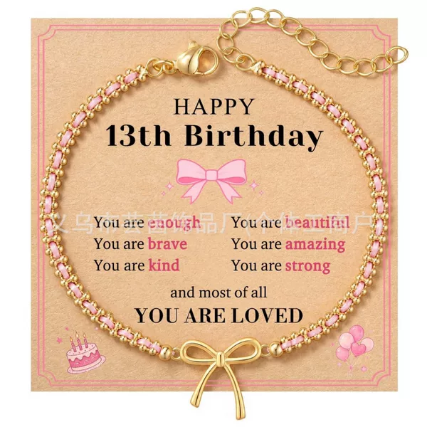 Amazon's Best-Selling Bow-Knot Stainless Steel Bracelet, Adjustable, Simple and Sweet, a Birthday and Graduation Commemorative Gift for Girls