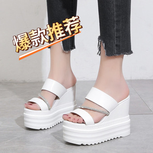 2023 Summer New Style - Peep Toe Super High Heels for Petite Women, Thick-Soled Wedge Hollow Out Height-Increasing Elegant Roman Sandals Ins
