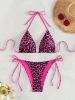 Pink black leopard print