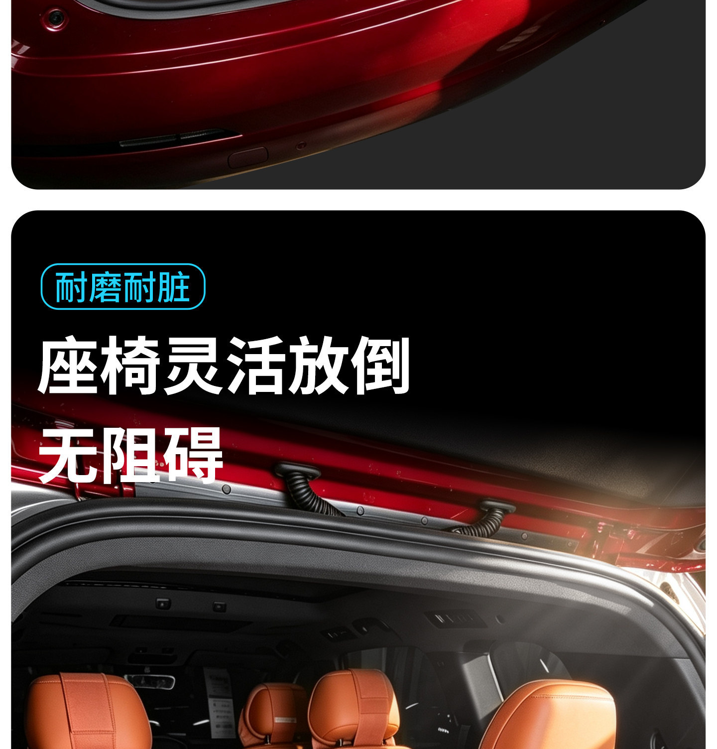 BYD Tang full-cover TPE integrated trunk mat, wear-resistant decorative accessory