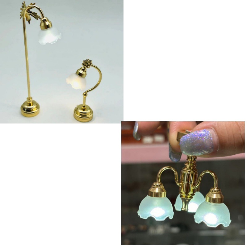 1��12dollhouseŷʽ΢������LED��������ͷ���̨��ģ��������