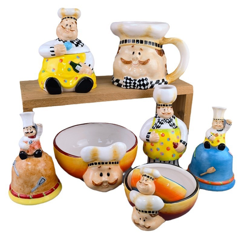La serie de cocineros de almacenamiento de cerámica, latas de cocina de peppermint, latas de sello, latas de dulces, porcelana moderna y simple