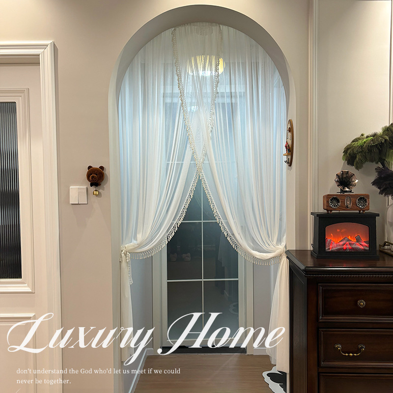 【Original High-End Design】French-Style Heavy Beaded Door Curtain, No-Drill Partition Sheer Curtain, Arch-Shaped Door Ambiance-Enhancing Sheer Curtain 【Original High-End Design】French-Style Heavy Beaded Door Curtain, No-Drill Partition Sheer Curtain, Arch-Shaped Door Ambiance-Enhancing Sheer Curtain