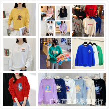 秋冬季韩版新款女装圆领卫衣女上衣打底衫外贸摆摊服装货源批发..