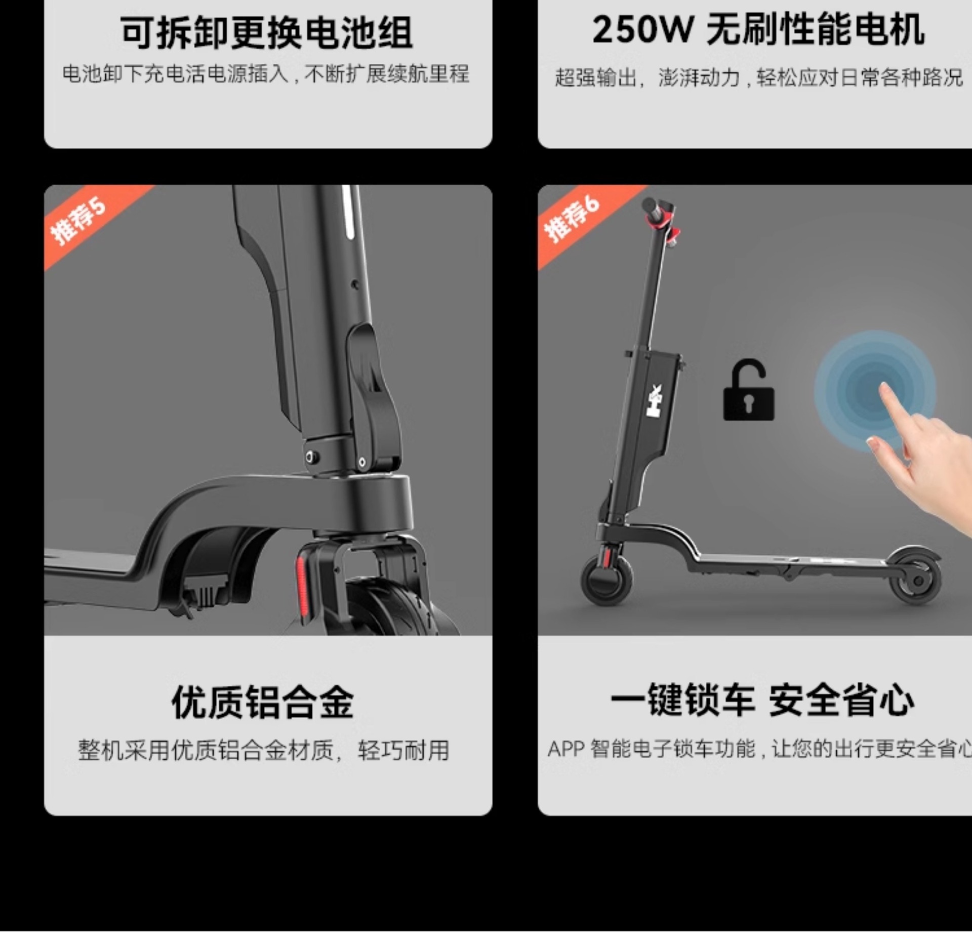 Suitable for Hx Happy Folding Electric Scooter Adult Mini Small Electric Vehicle Ultra-Light Portable Mobility Device