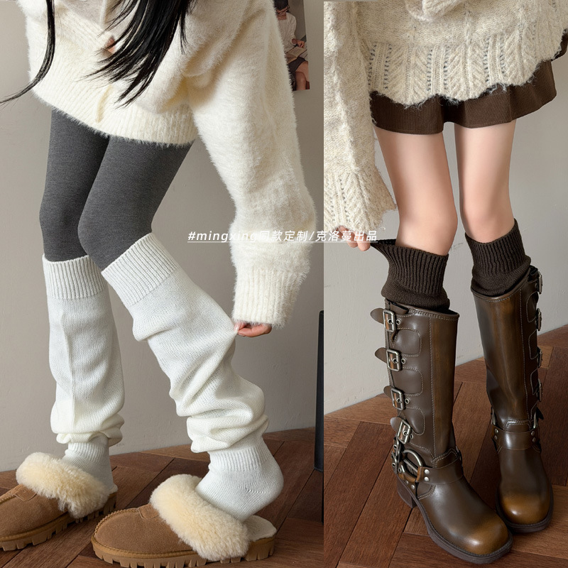 Autumn and Winter Elephant Socks Bubble Socks Slimming Women's Japanese Jk Slouch Socks Soft and Cozy Over-The-Knee Socks Warm and Extended