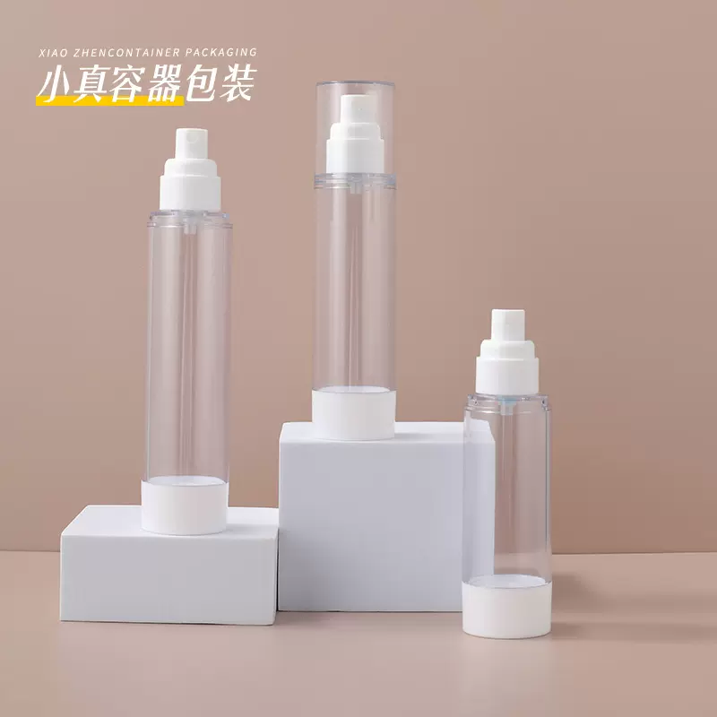 80/100/120ml大容量真空瓶 批发AS平板喷雾真空瓶 真空乳液瓶