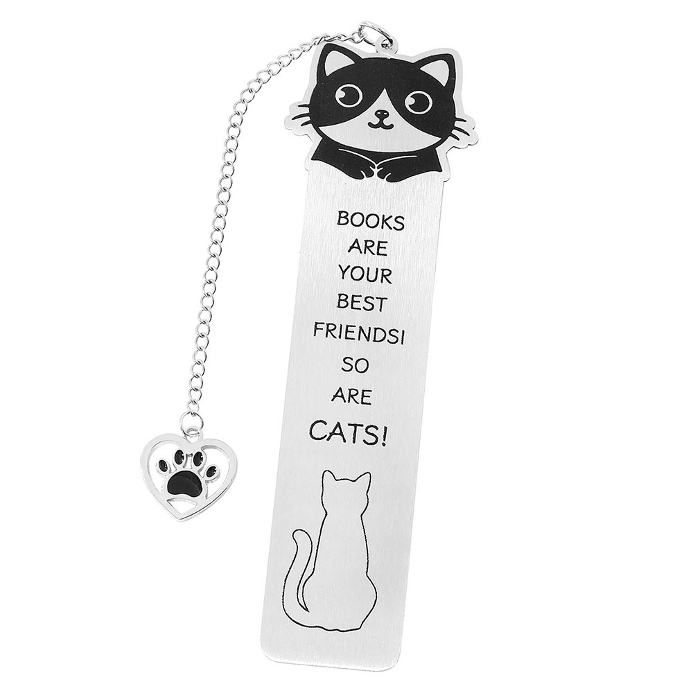 Amazon venta caliente interesante gatito perro marcadores adorables diseño de contraste de color blanco y negro marcadores de acero inoxidable fabricantes al por mayor