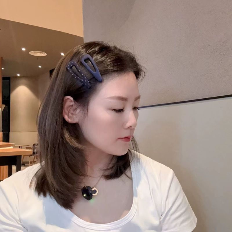 法式复古波点bb夹ins百搭刘海夹小众气质高级感侧边夹百搭发饰|undefined