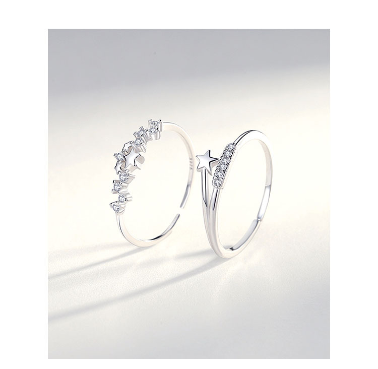 Sunrise glittrande diamant stjärna ring för kvinnor accessoar_voghion.com