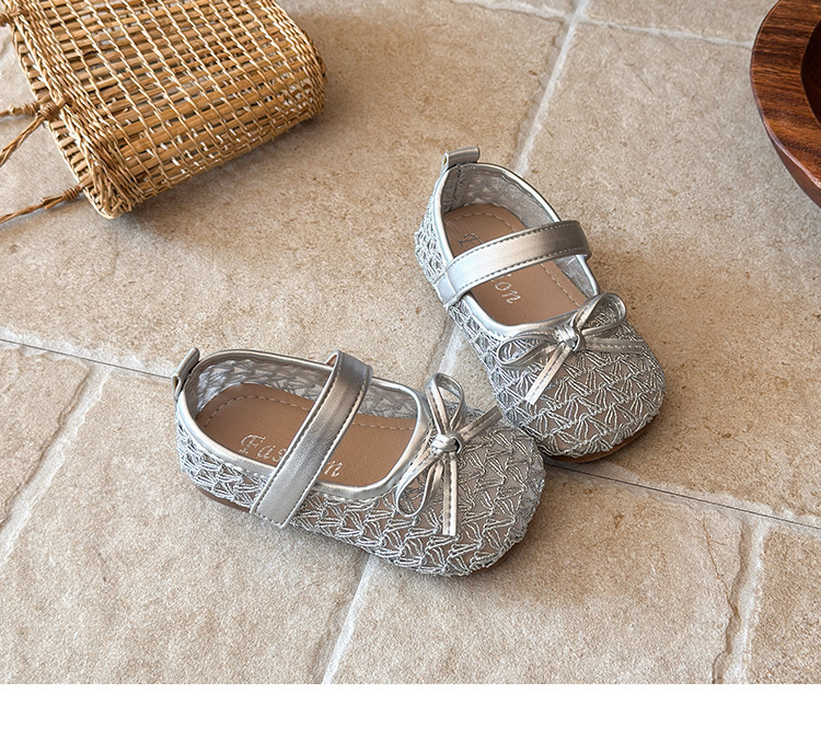 Mädchen Spangenballerinas Mit Schleife Und Klettverschluss_voghion.com