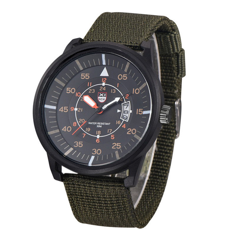 AliExpress reloj para hombre nueva moda cinturón de nylon regalo reloj militar calendario luminoso reloj de cuarzo para hombre entrega de una sola pieza