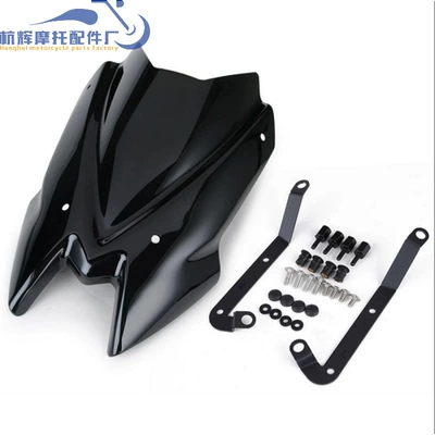 Motorcycle front windshield with Kawasaki Z650 (ER650)