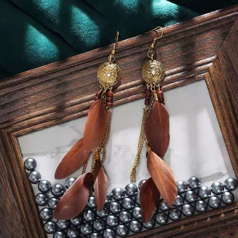 54-retro long feather