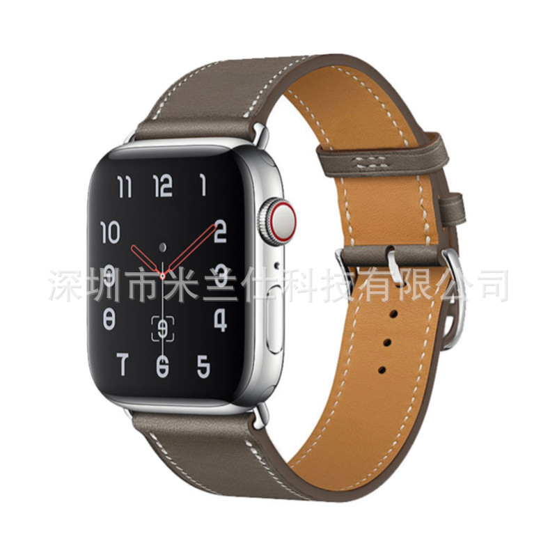 Adecuado para Apple Watch applewatch Correa S9 cuero genuino iwatch456789SE deportes ultra2 fabricante