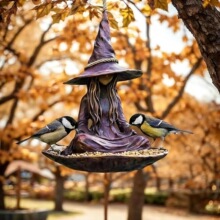 �羳Meditating Witch Garden Bird Feederڤ��Ů�׻��@ι�B��