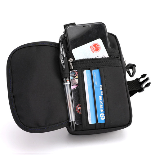 New Men's Single Shoulder Bag Multifunctional Unisex Hip Bag Oxford Cloth Single Shoulder Crossbody Phone Coin Card Holder