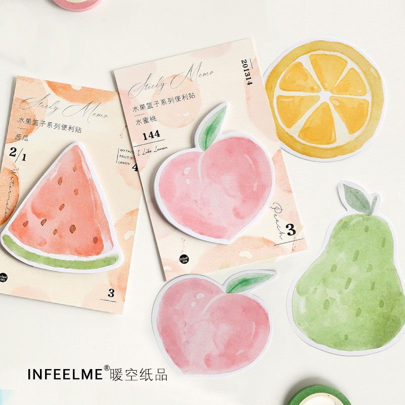 Infeelme Warm Air Fruit Basket Series Message Notes N Times Post-it Notes 4 Choices