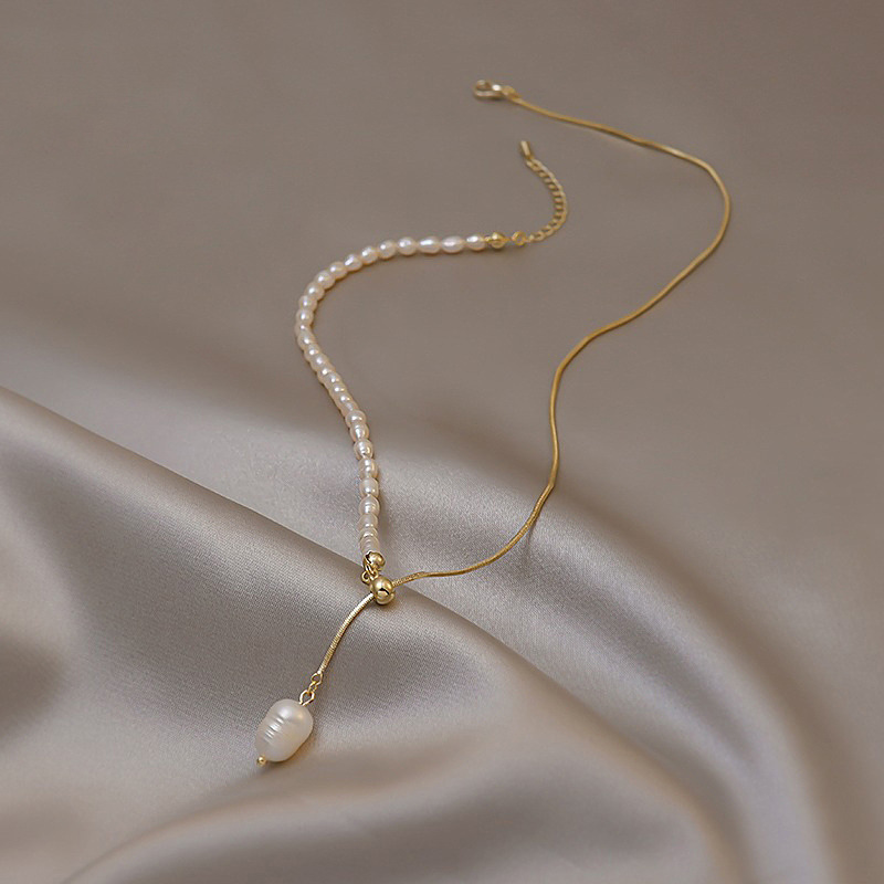 Fashion Geometric Copper Beaded Pendant Necklace 1 Piece