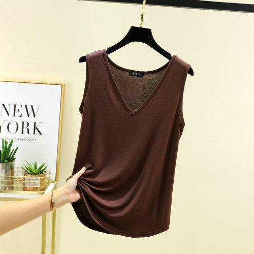 Loose V-neck Modal Vest Top Summer Thin Large Size Sleeveless Underwear Home Sleepwear 