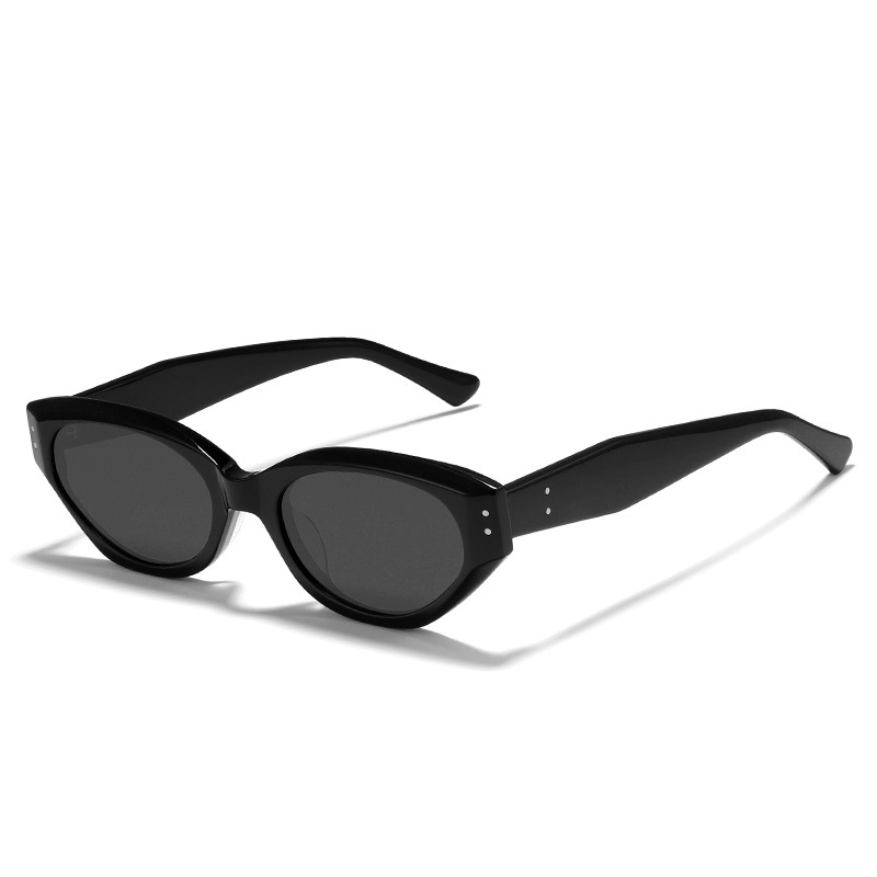 New GM Sunglasses for Women High-End Cat-Eye Retro Fashion Trendy Acetate Nylon UV Protection Sunglasses for Men and Women Driving - Thumbnail 5