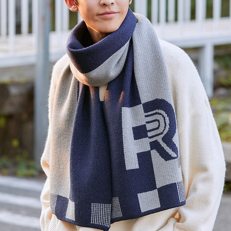 2022 Herrenschal Winter Neue Koreanische Ausgabe Verdickter Wollschal Taobao_voghion.com