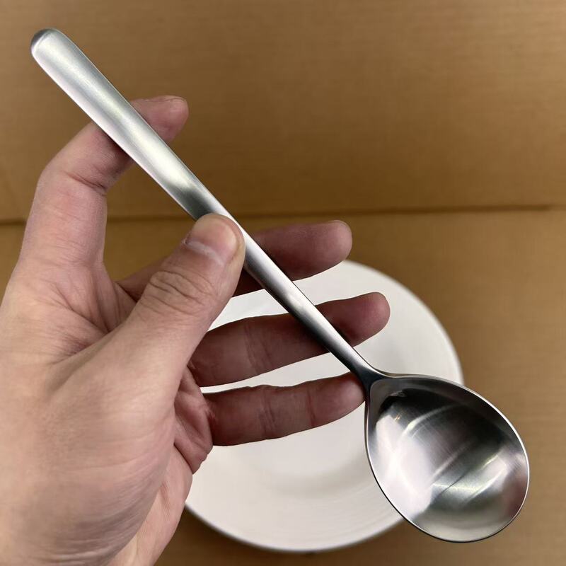 Vogueella 18/10 Stainless Steel Extended and Thickened Long Handle Solid Food-Grade Athena Rice Spoon Main Dining Spoon Vogueella 18/10 Stainless Steel Extended and Thickened Long Handle Solid Food-Grade Athena Rice Spoon Main Dining Spoon