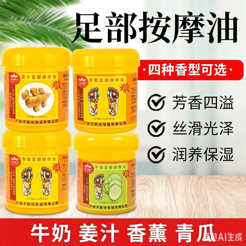 Aromatherapy Foot Massage Oil, Foot Massage Cream, Milk Ginger Moisturizing Oil, Nourishing Feet, Preventing Dryness and Cracking, Foot Bath Products