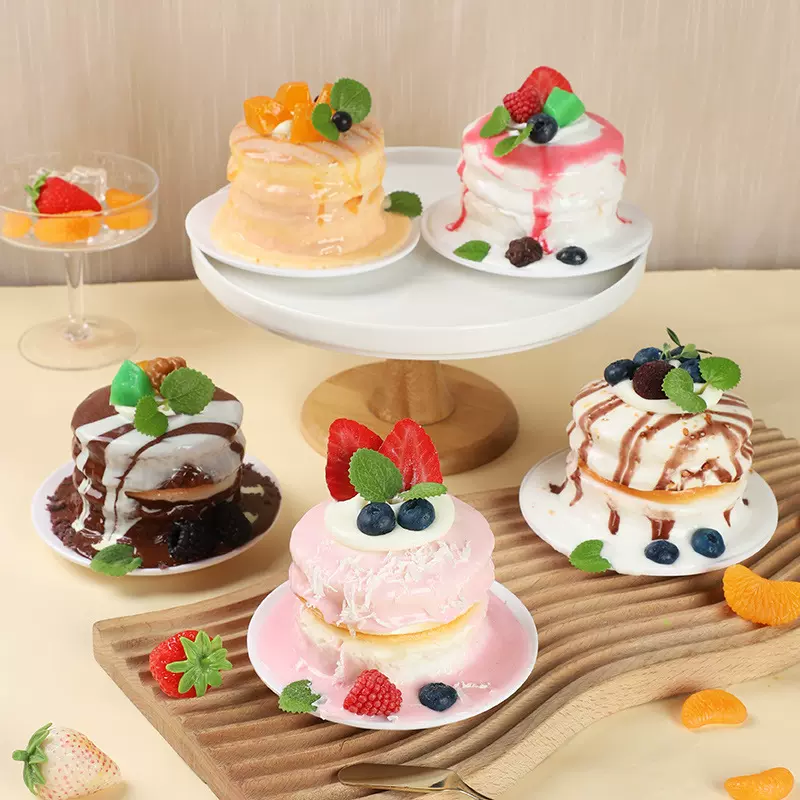 批发仿真舒芙蕾蛋糕模型假生日蛋糕水果甜点拍摄奶油道具早教玩具