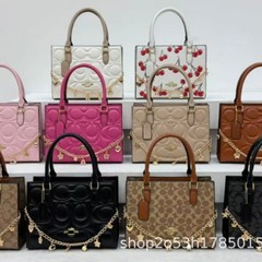 跨境批发蔻家托特包2025包包女斜跨totebags经典印花单肩休闲百搭