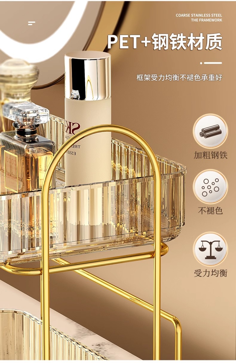 Light Luxury Cosmetic Storage Box Acrylic Dressing Table Desktop Lipstick Skin Care Bathroom Storage Shelf O1CN01U5eMUE1GQdPUpW9O1 !!2216290260617 0 Cib