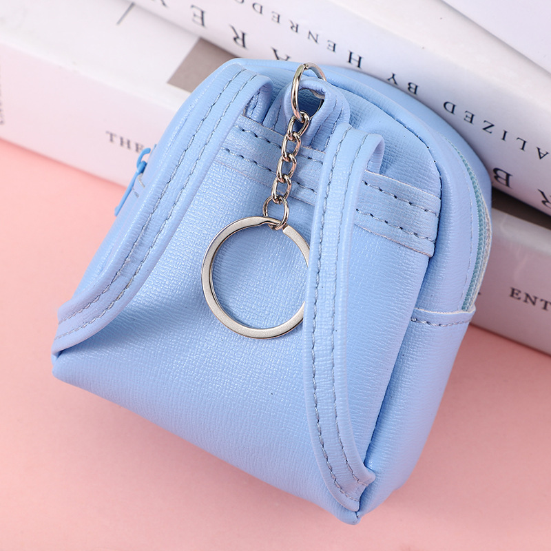 Unisex Solid Color Pu Leather Zipper Coin Purses display picture 3