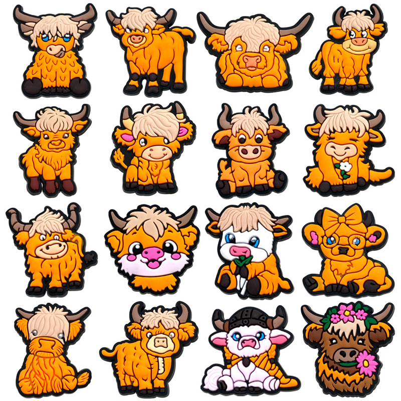 66 セットの小動物セットコレクション Zhibixing Croc 靴アクセサリー DIY 漫画クロックスバックル靴花装飾|undefined