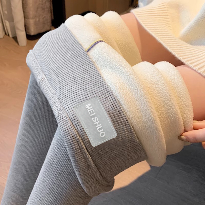 여성용 벨벳 레깅스, 가을 겨울 아우터, 두꺼운 면 바지, 벨벳 바지, 대형 두꺼운 양고기 벨벳 보온 바지, 모직 가을 바지