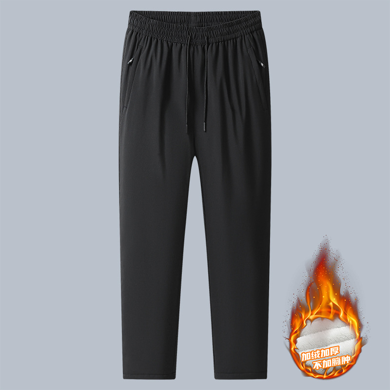 Pantalones de Cachemira 2023 Otoño e Invierno ropa exterior de los hombres pantalones de algodón cálido más el tamaño de lana forrada gruesa pantalones casuales calientes al por mayor