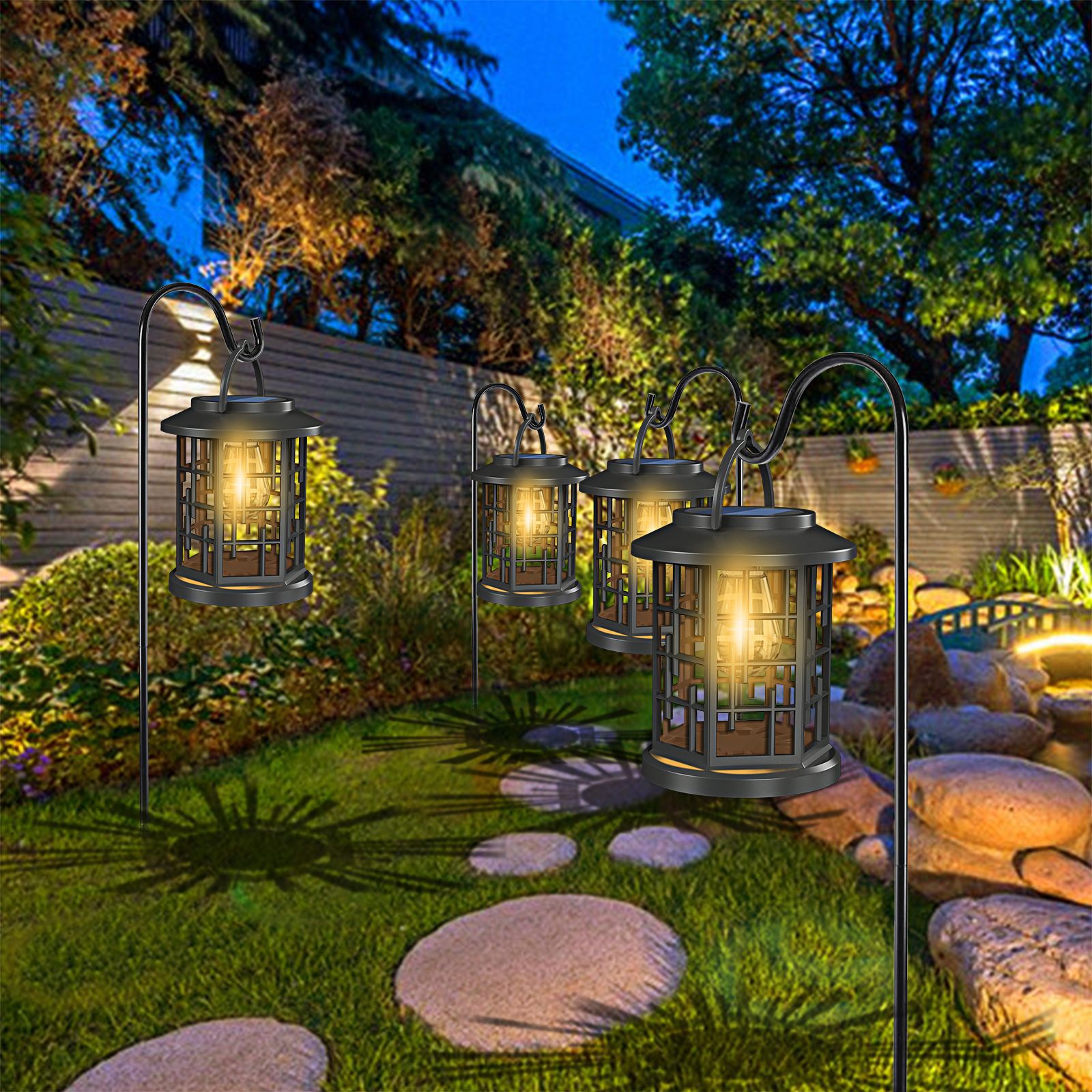 Solar Outdoor Wolfram Hof Garten Laterne Landschaft Wasserdicht Rasen Lampe Control Kronleuchter Starke Licht_voghion.com