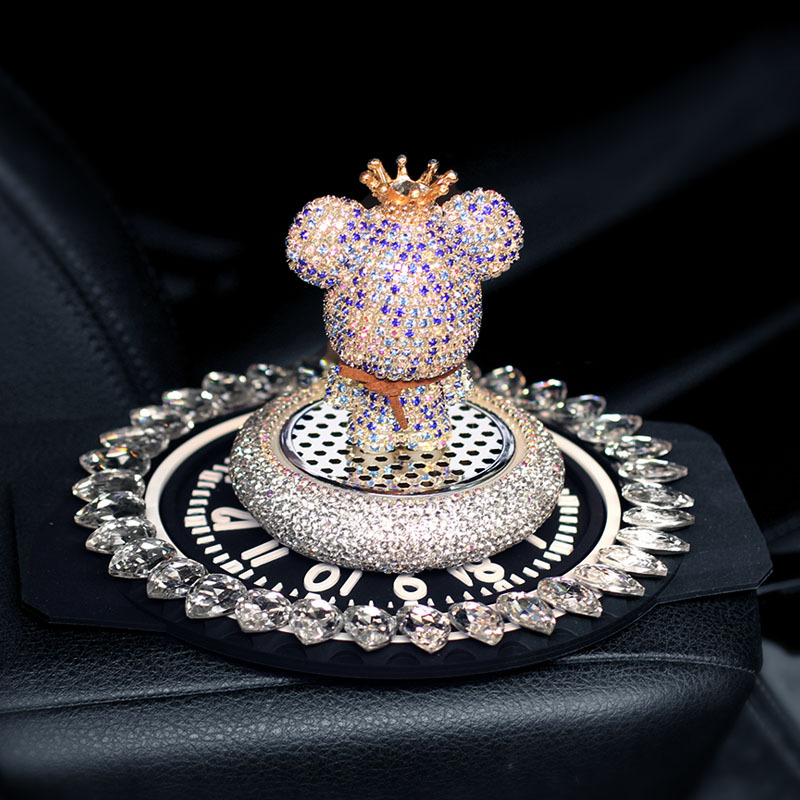 Decoraciones de automóviles creativas lindas diamantes hechas a mano osos decoraciones de automóviles decoraciones de automóviles diosas